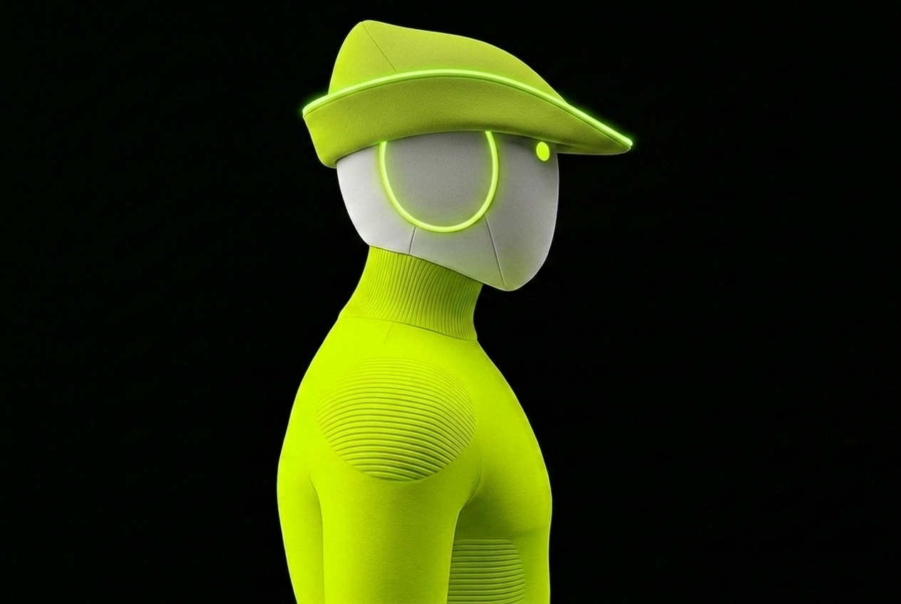the hoodshell mascot — a neon-green figure in a robinhood-style cap